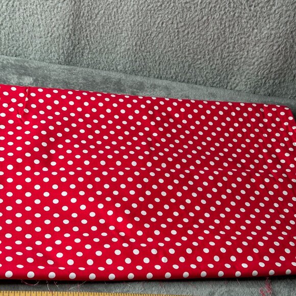 Waverly Big Dots Poppy Red Polka Dot 100% Cotton Fabric 3 Yards‎ Quilting Crafts - Picture 2 of 6